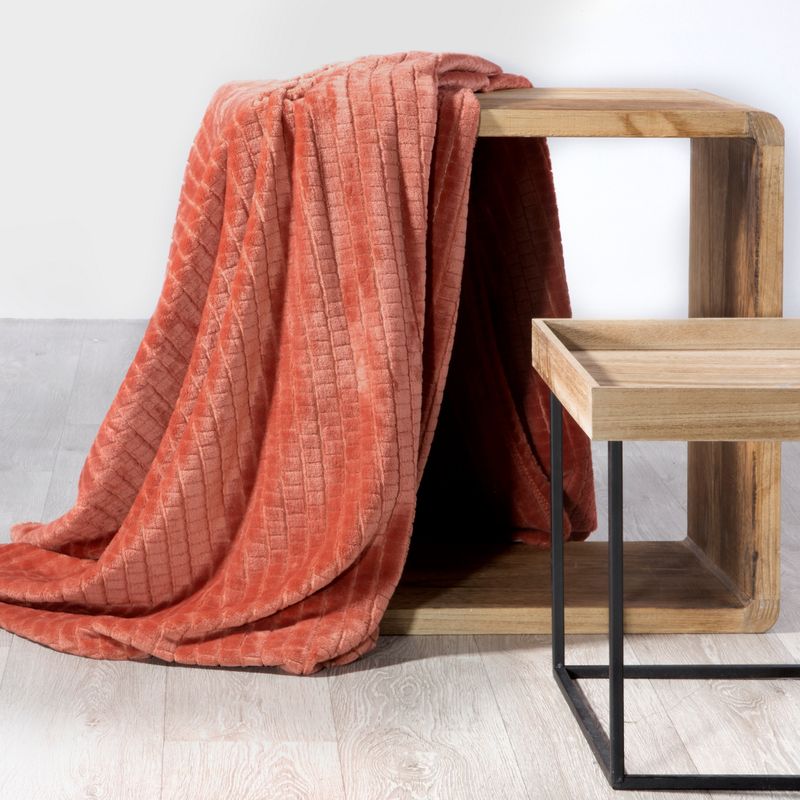 Jednofarebná deka - Cindy 2 tehlová 70 x 160 cm